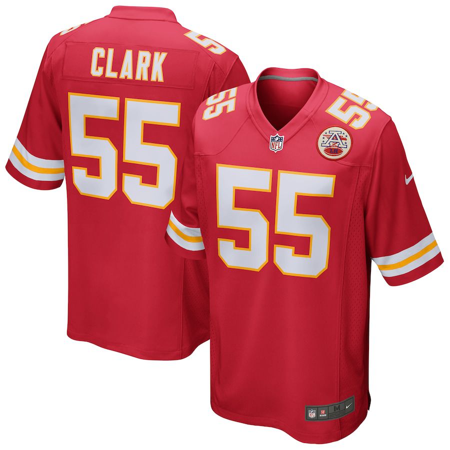 Men Kansas City Chiefs #55 Frank Clark Nike Red Game NFL Jersey